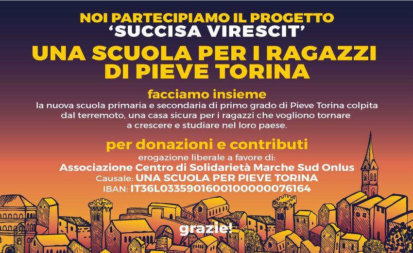 CONTINUANO LE INIZIATIVE DI RACCOLTA FONDI A FAVORE DEL PROGETTO ‘SUCCISA VIRESCIT’